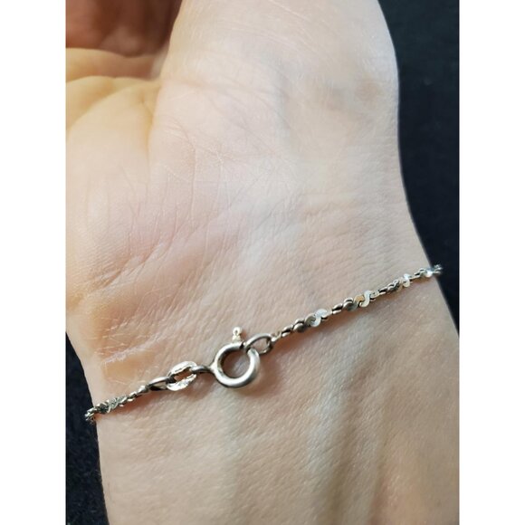 Silver 925 Chain bracelet-Twist Rope Dainty Snake Chain- Herringbone bracelet - Picture 7 of 10